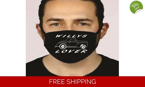 Willys Gasser Lover Face Mask Washable Reusable Social Distancing